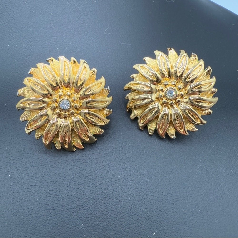 EarringsJoan Rivers Gold-Plated Sunflower Clip-On Earrings
