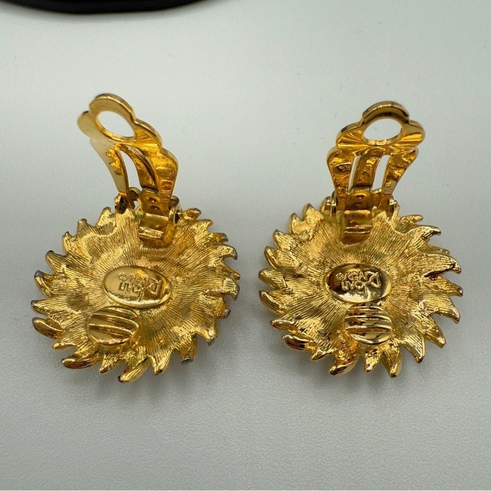 EarringsJoan Rivers Gold-Plated Sunflower Clip-On Earrings