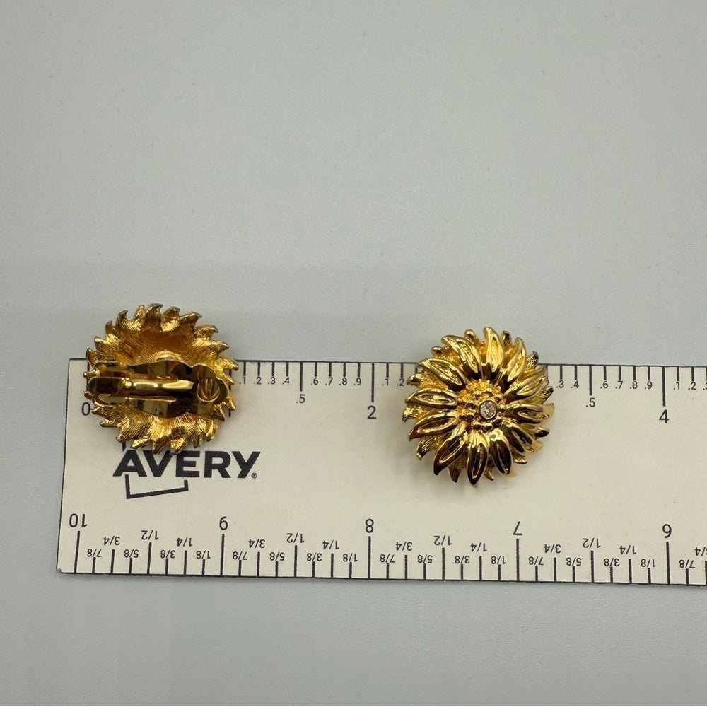 EarringsJoan Rivers Gold-Plated Sunflower Clip-On Earrings