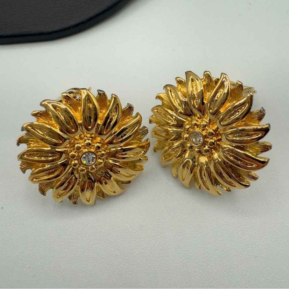 EarringsJoan Rivers Gold-Plated Sunflower Clip-On Earrings