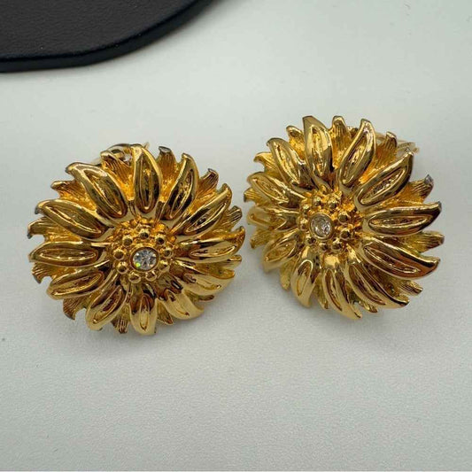EarringsJoan Rivers Gold-Plated Sunflower Clip-On Earrings