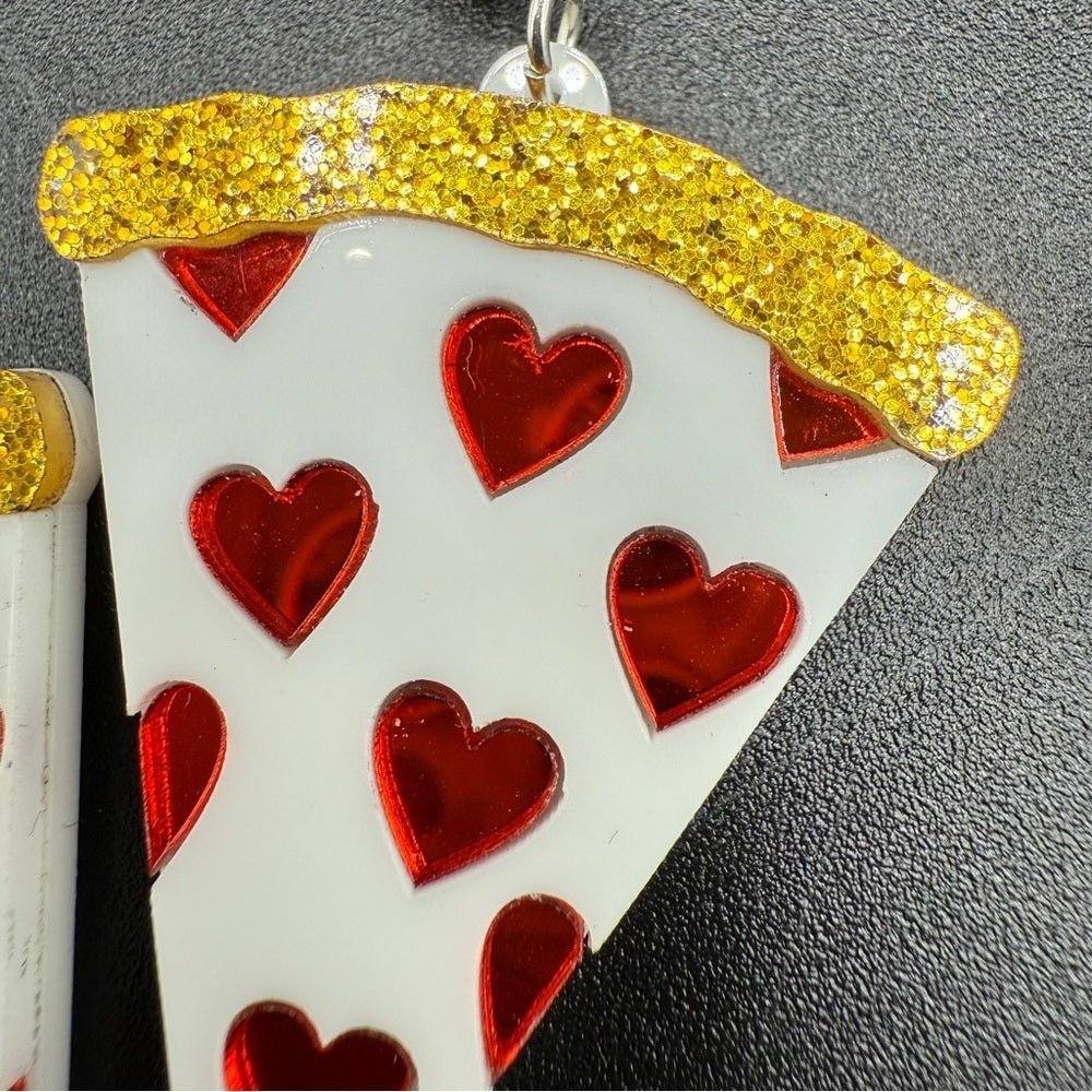 EarringsKawaii Heart Pizza Slice Stud Earrings — Foodie & Y2K