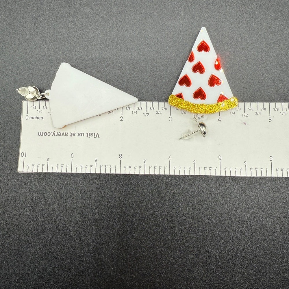 EarringsKawaii Heart Pizza Slice Stud Earrings — Foodie & Y2K