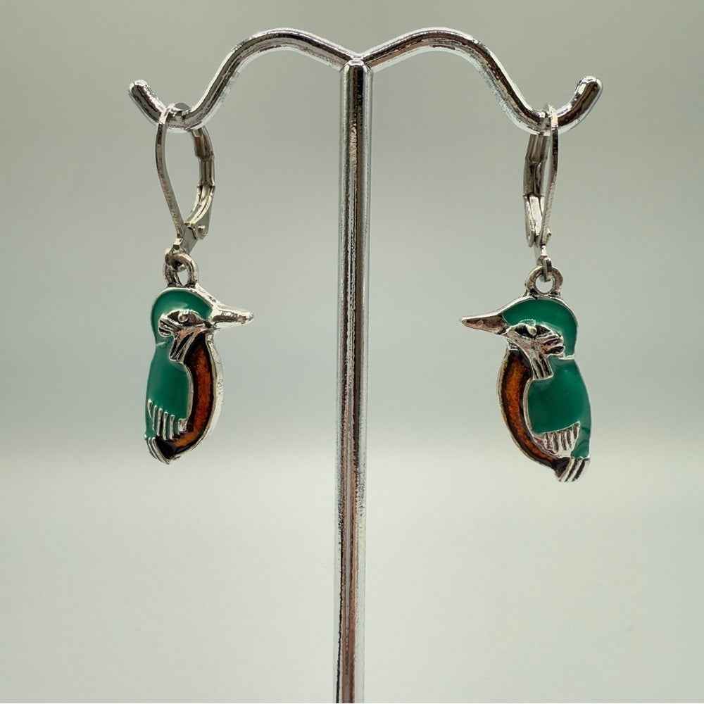 EarringsKingfisher Earrings - Minimalist Tropical Bird Earrings