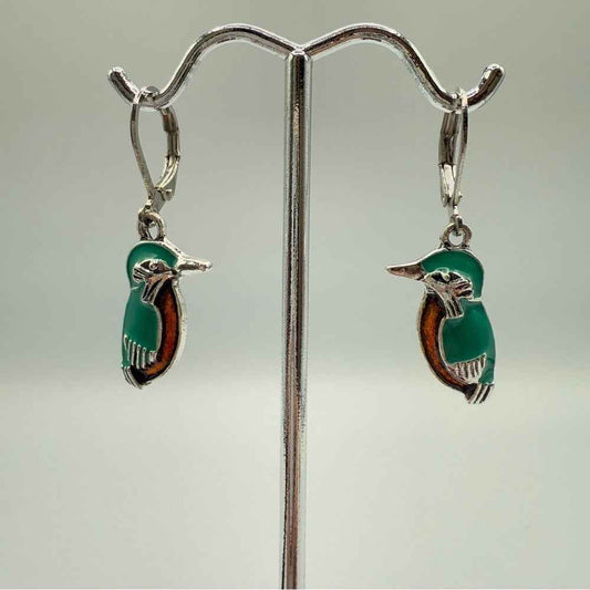 EarringsKingfisher Earrings - Minimalist Tropical Bird Earrings