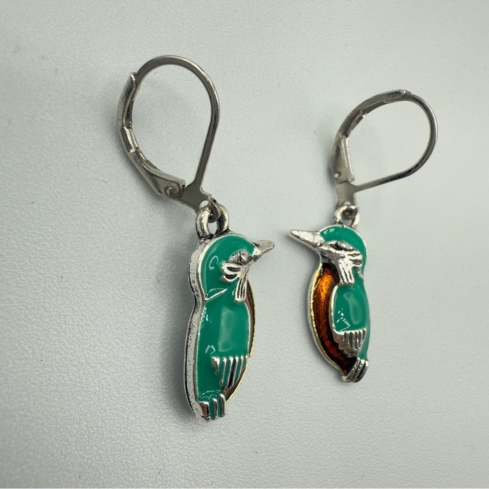 EarringsKingfisher Earrings - Minimalist Tropical Bird Earrings
