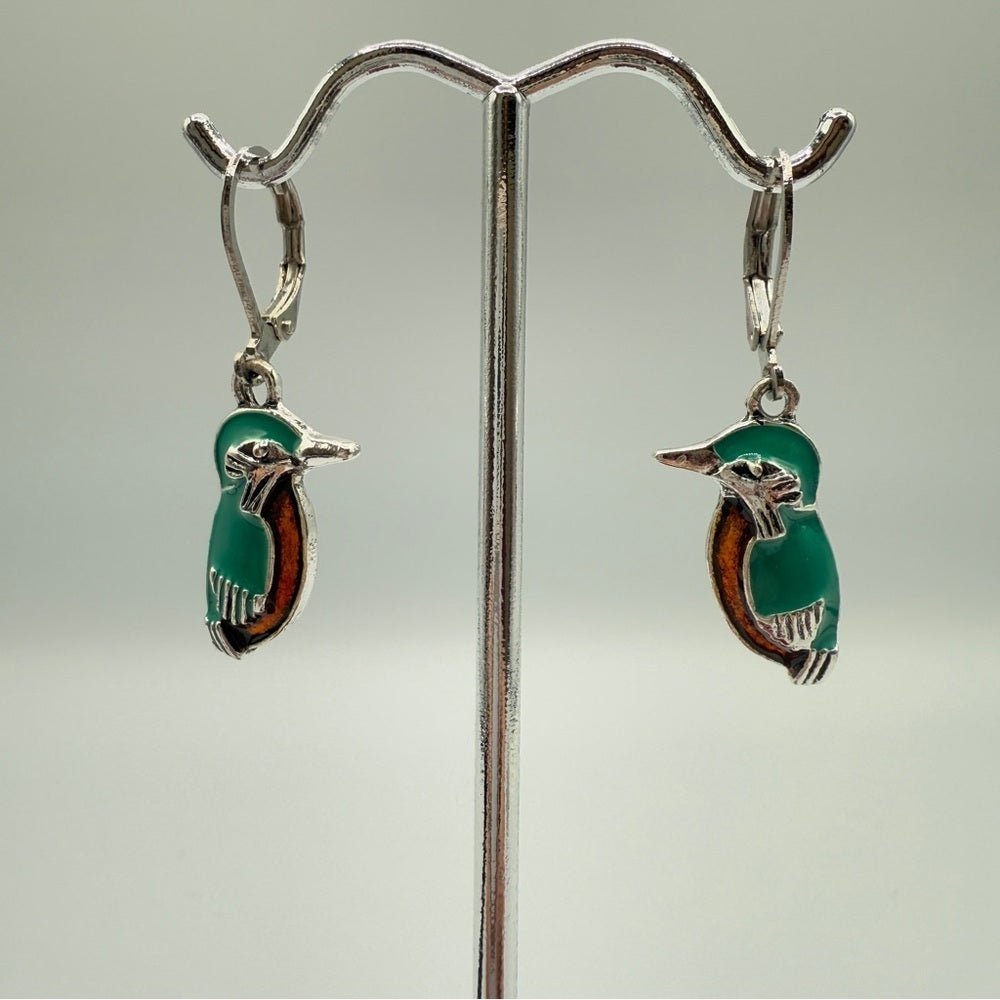 EarringsKingfisher Earrings - Minimalist Tropical Bird Earrings
