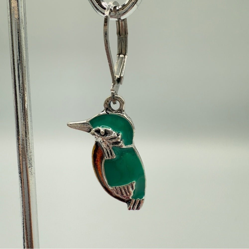 EarringsKingfisher Earrings - Minimalist Tropical Bird Earrings
