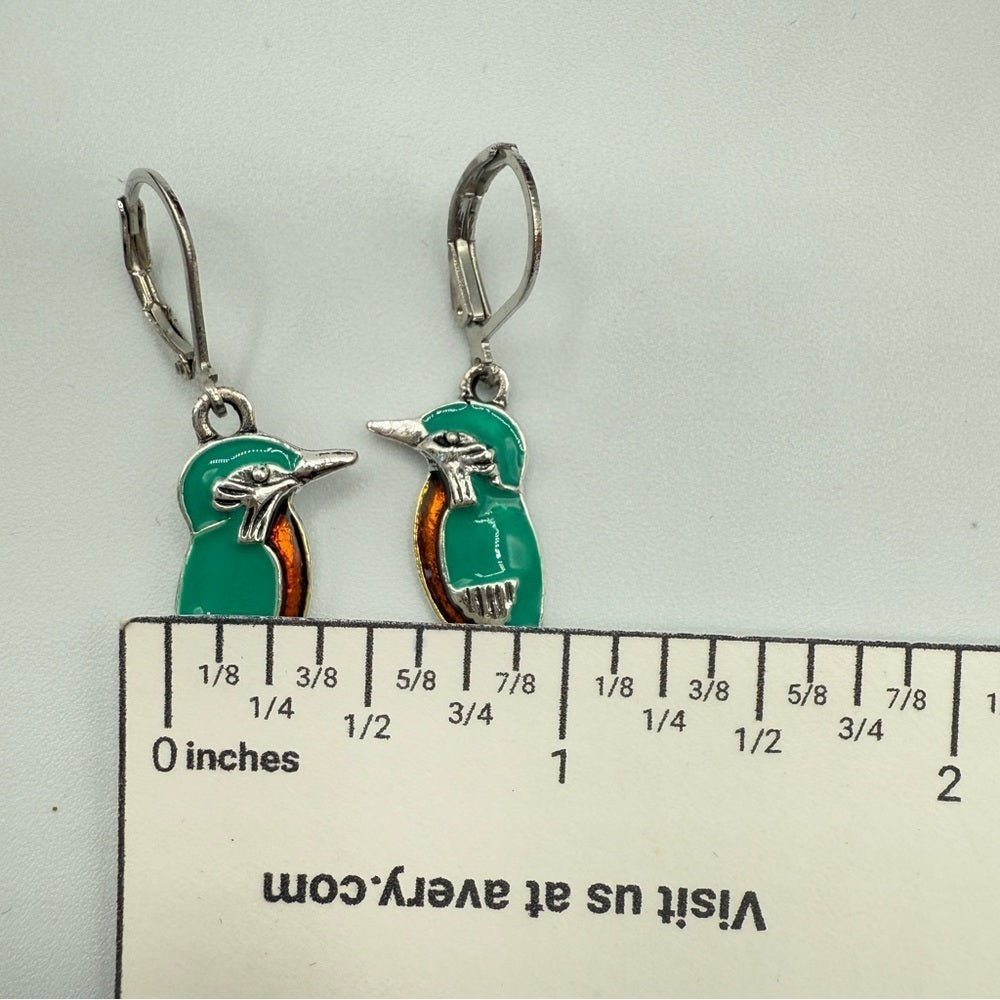 EarringsKingfisher Earrings - Minimalist Tropical Bird Earrings