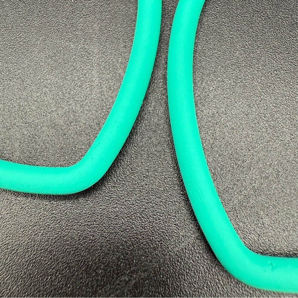 EarringsLarge Teal Green Heart Hoop Earrings — 80s/90s Club Style