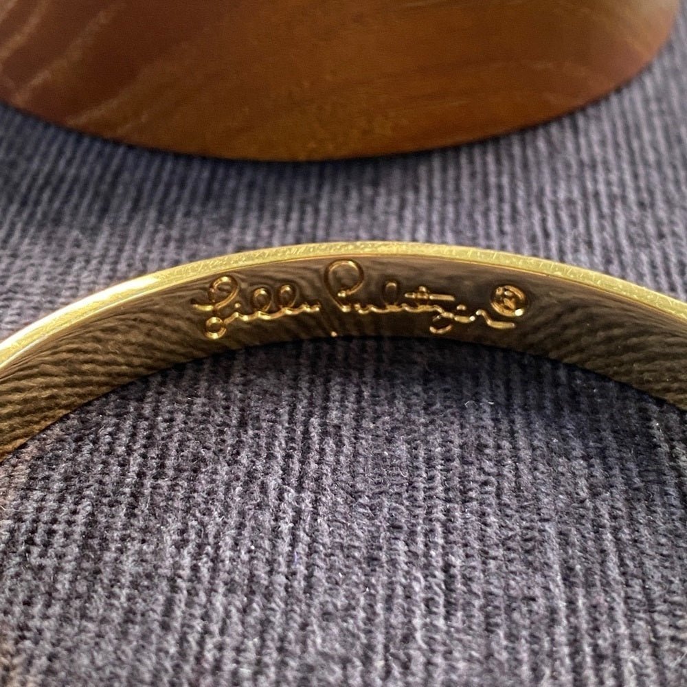 BraceletLilly Pulitzer Lucky Elephant Jungle Bangle — Gold Tone