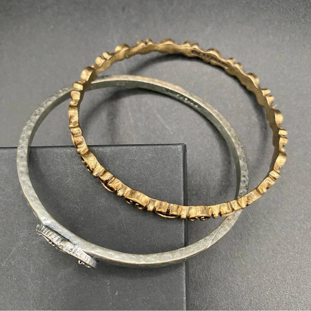 BraceletLucky Brand Scroll & Seahorse Bangle Set