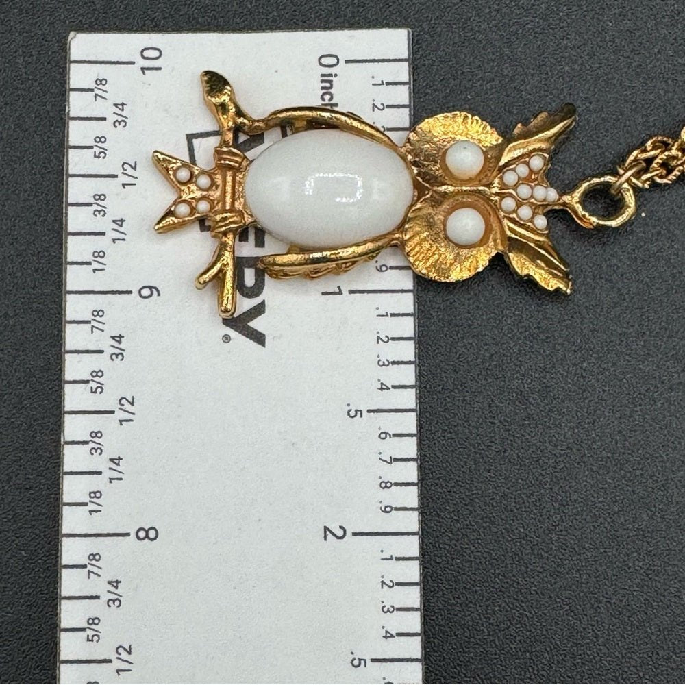 NecklaceMilky White Jelly Belly Owl Pendant Necklace