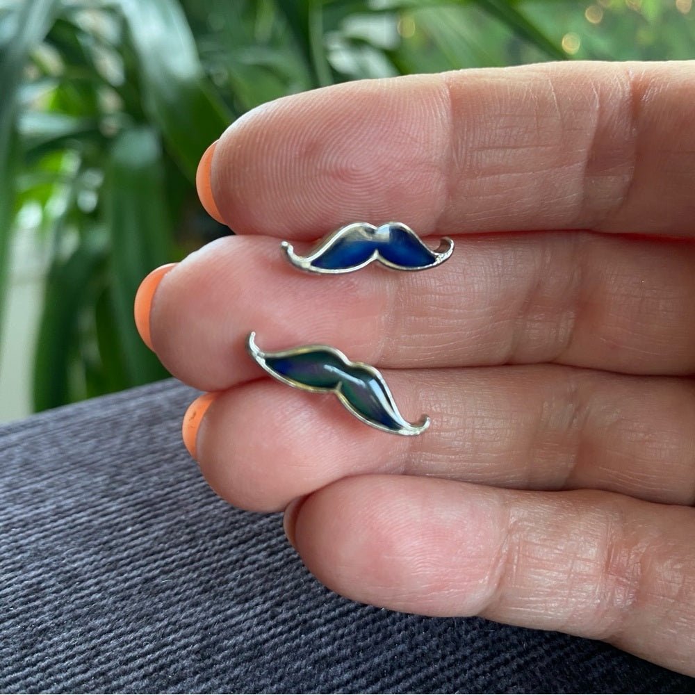 EarringsMood-Changing Color Mustache Stud Earrings