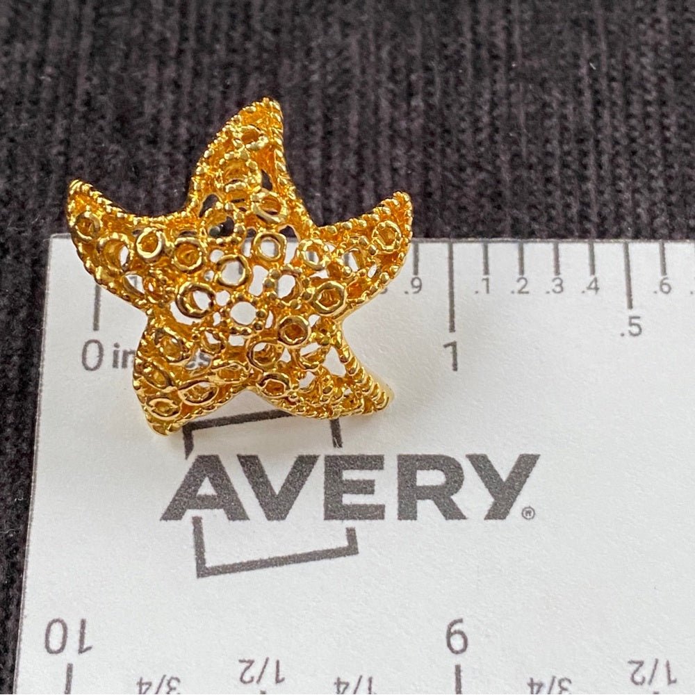 EarringsNautical Gold-Tone Mesh Starfish Earrings