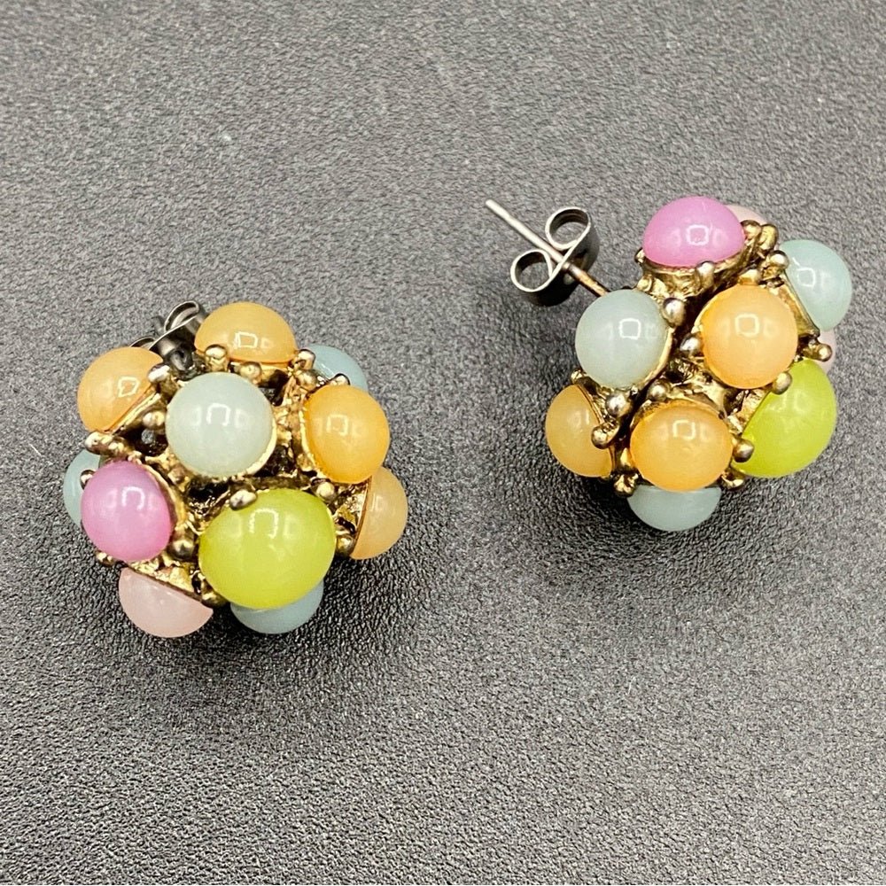 EarringsPastel Glass Bauble Stud Earrings — Dainty Luxury Style