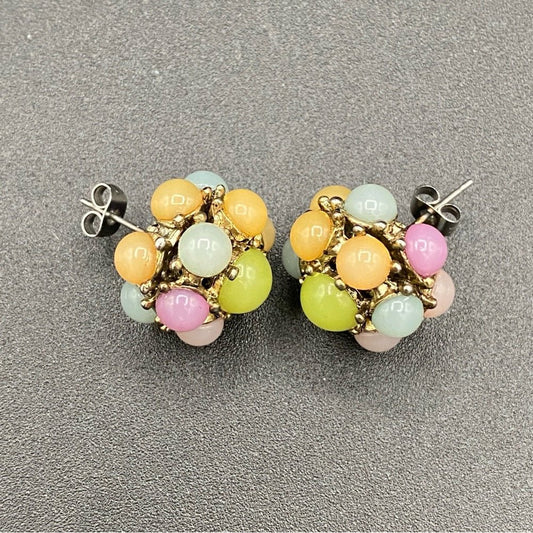 EarringsPastel Glass Bauble Stud Earrings — Dainty Luxury Style