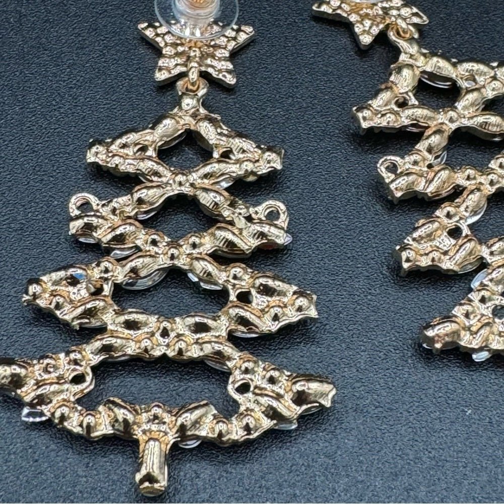 EarringsPastel Rhinestone Christmas Tree Stud Earrings