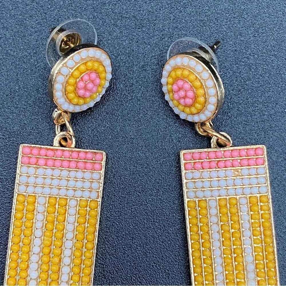 EarringsPencil-Shaped Teacher & Writer Novelty Drop Earrings