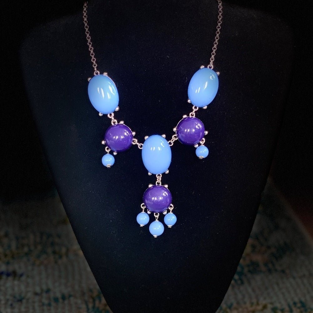 NecklacePurple Chunky Necklace Colorful Y2K Bib Statement Necklace