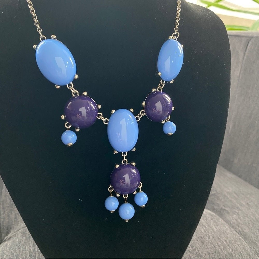 NecklacePurple Chunky Necklace Colorful Y2K Bib Statement Necklace