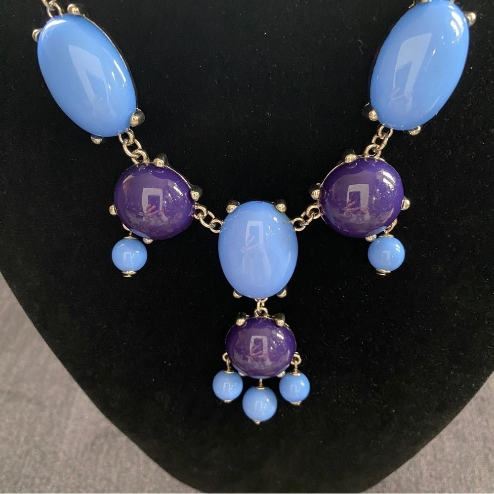 NecklacePurple Chunky Necklace Colorful Y2K Bib Statement Necklace