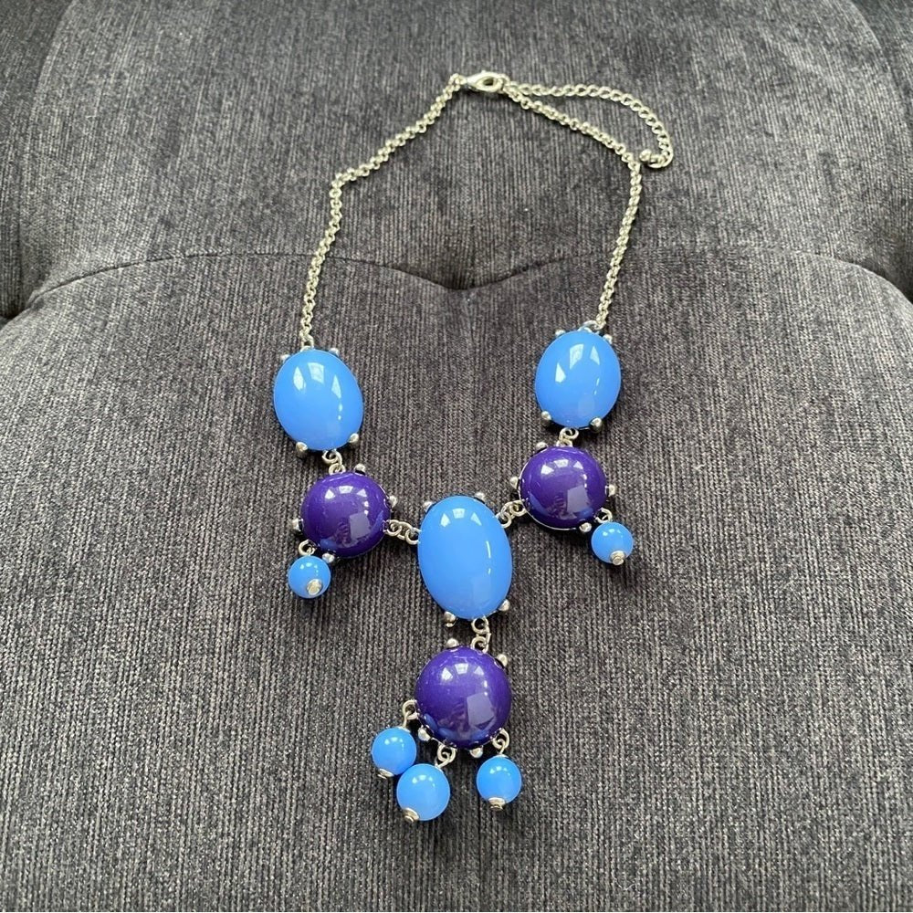 NecklacePurple Chunky Necklace Colorful Y2K Bib Statement Necklace