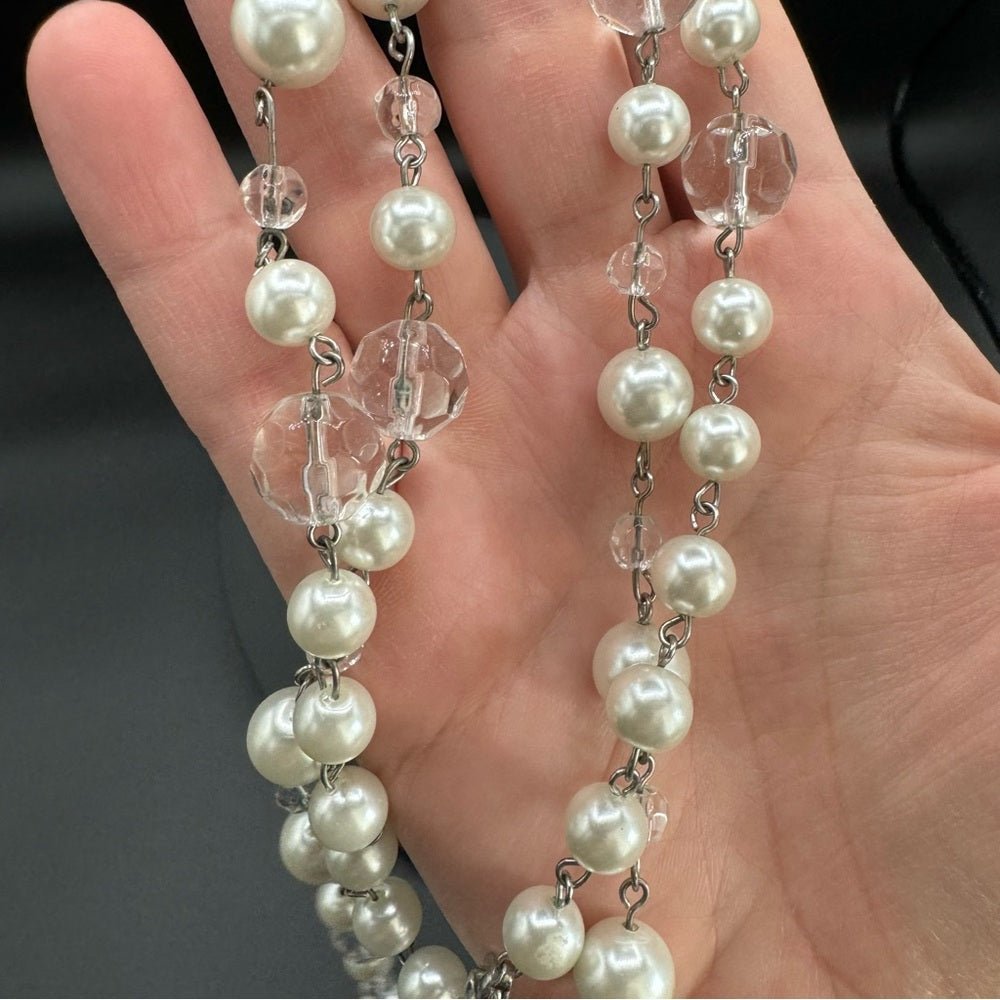 NecklaceRetro Glass Bead and Crystal Necklace