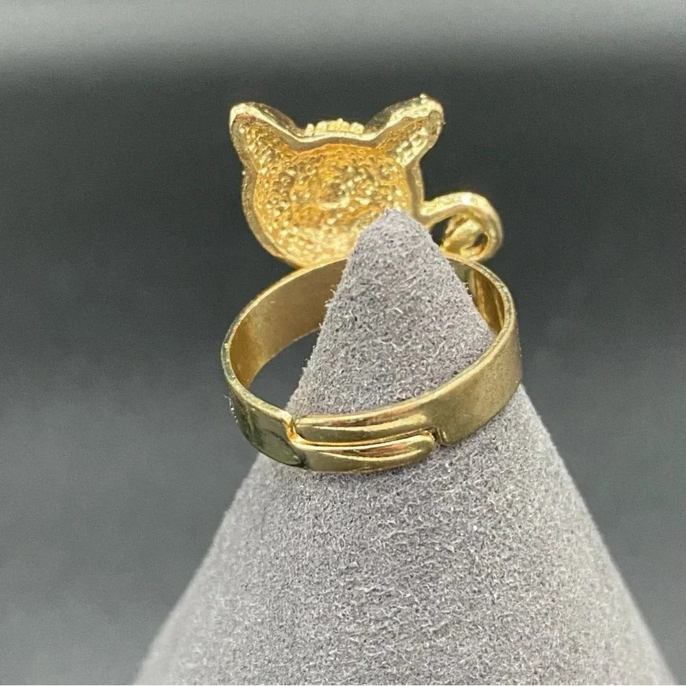 RingsRhinestone Bling Cat Ring - Adjustable