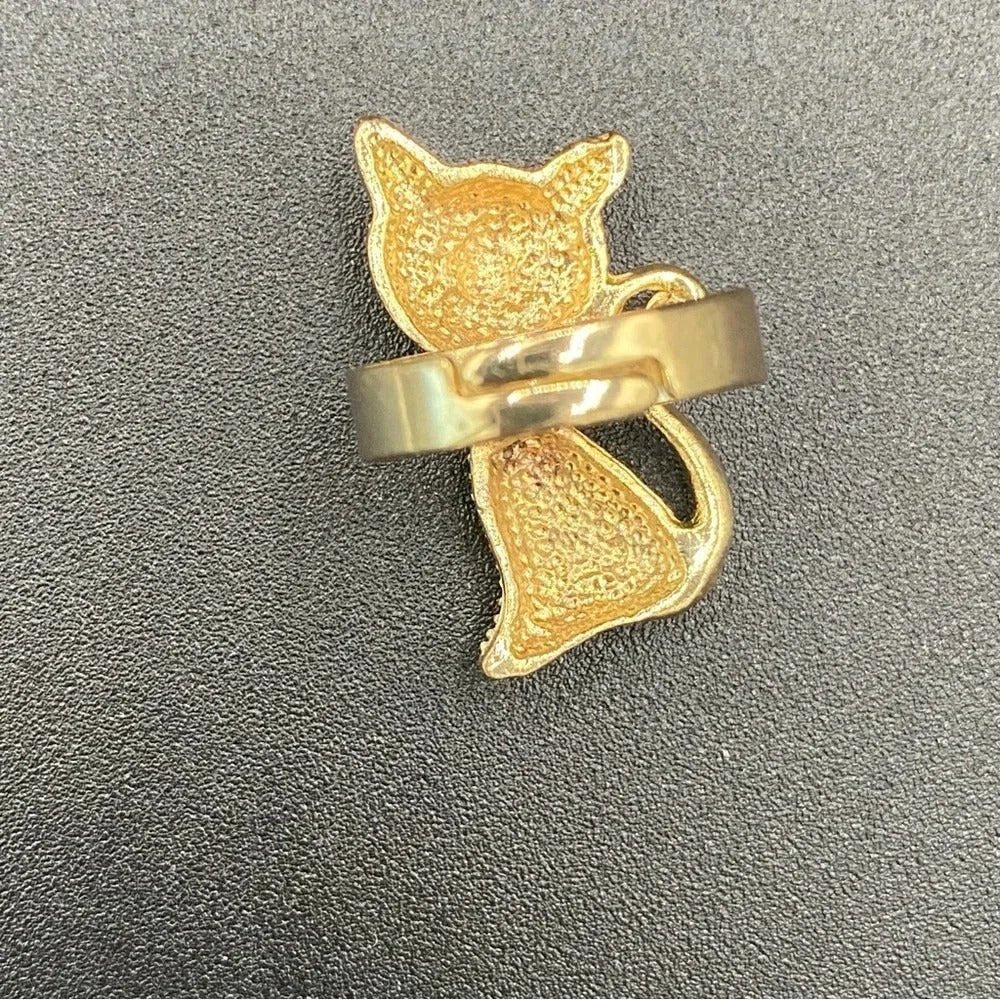 RingsRhinestone Bling Cat Ring - Adjustable