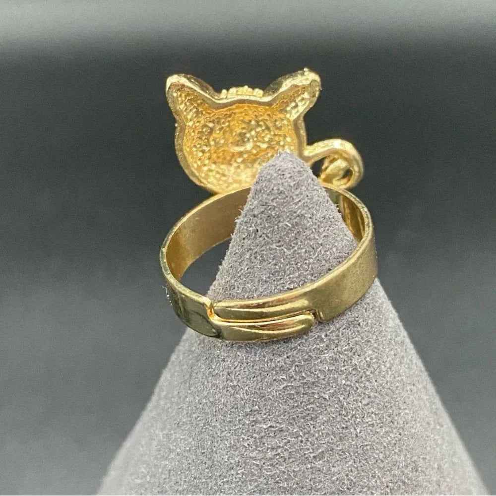 RingsRhinestone Bling Cat Ring - Adjustable