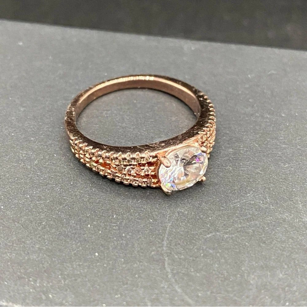RingsRose Gold CZ Fashion Ring Size 8