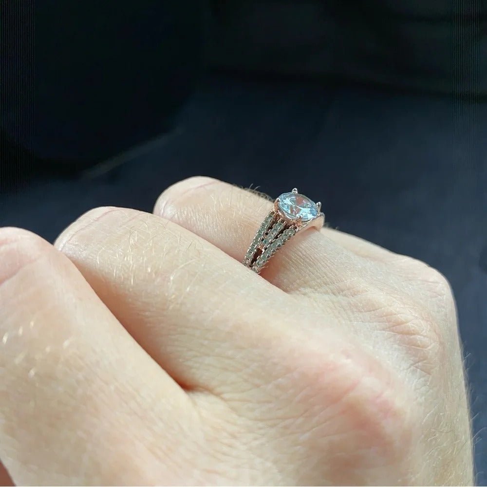 RingsRose Gold CZ Fashion Ring Size 8