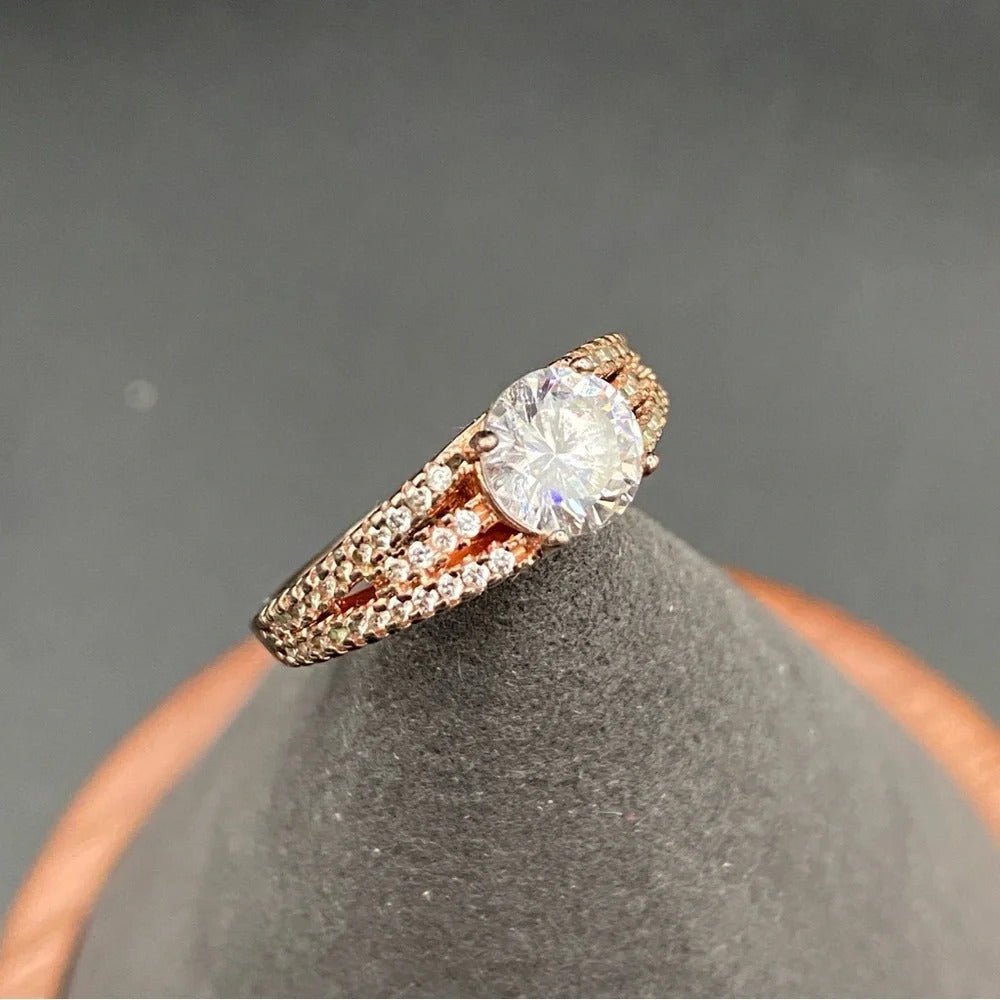 RingsRose Gold CZ Fashion Ring Size 8