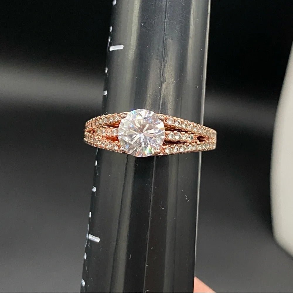 RingsRose Gold CZ Fashion Ring Size 8