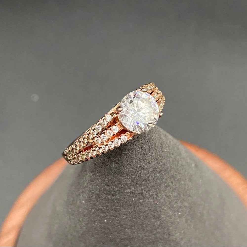 RingsRose Gold CZ Fashion Ring Size 8