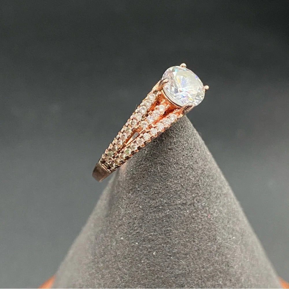 RingsRose Gold CZ Fashion Ring Size 8