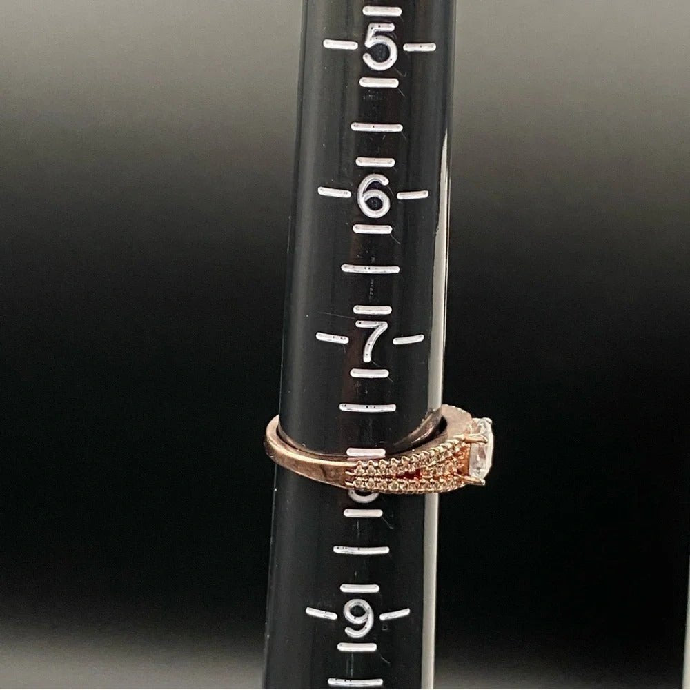 RingsRose Gold CZ Fashion Ring Size 8