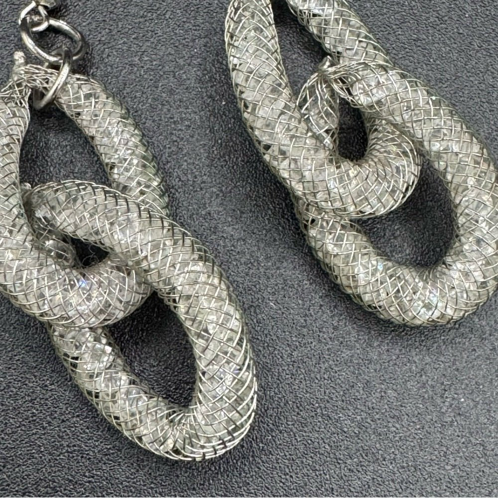 EarringsSparkly Rhinestone Mesh Cage Party Earrings
