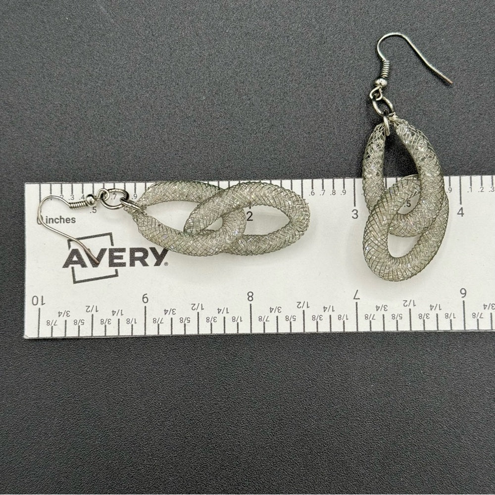 EarringsSparkly Rhinestone Mesh Cage Party Earrings