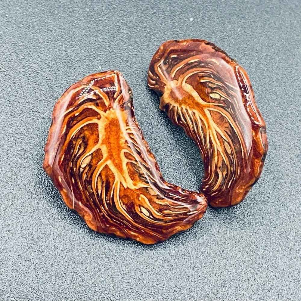 EarringsUnique Pinecone Resin Stud Earrings — Natural Design