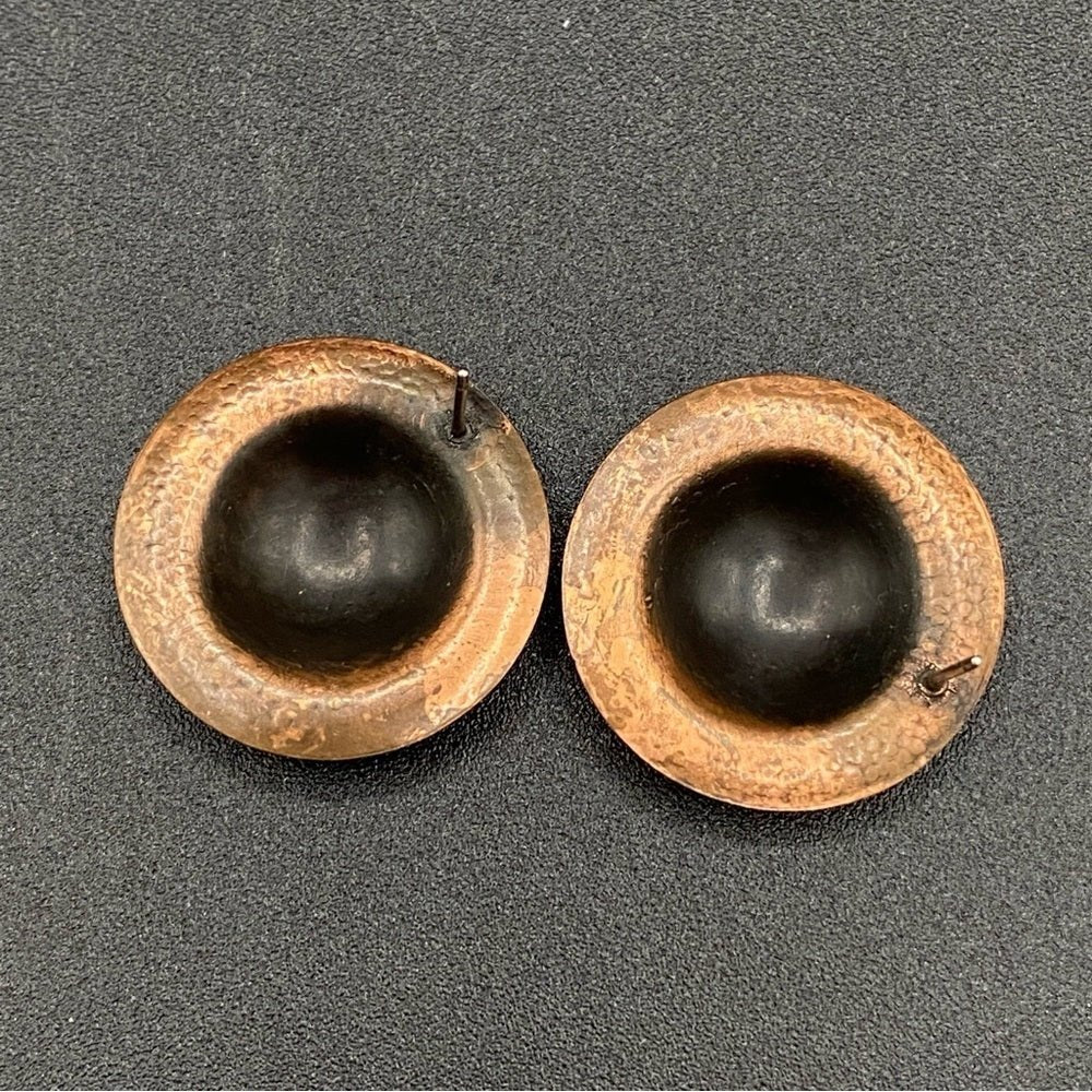 EarringsVintage Copper Dome Stud Earrings — Southwestern Style, 1960s/70s