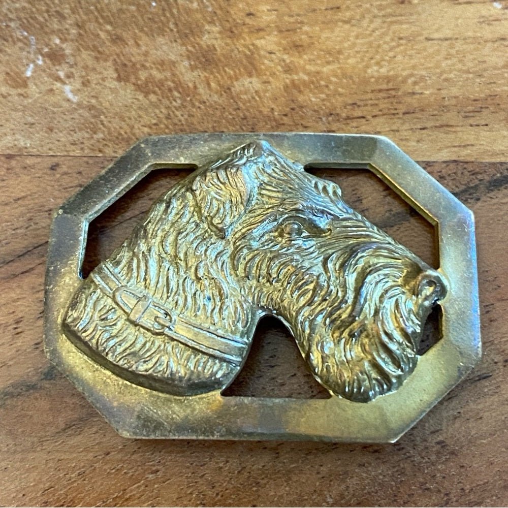 BroochesVintage Dog Brooch Antique Scottish Terrier made of Brass