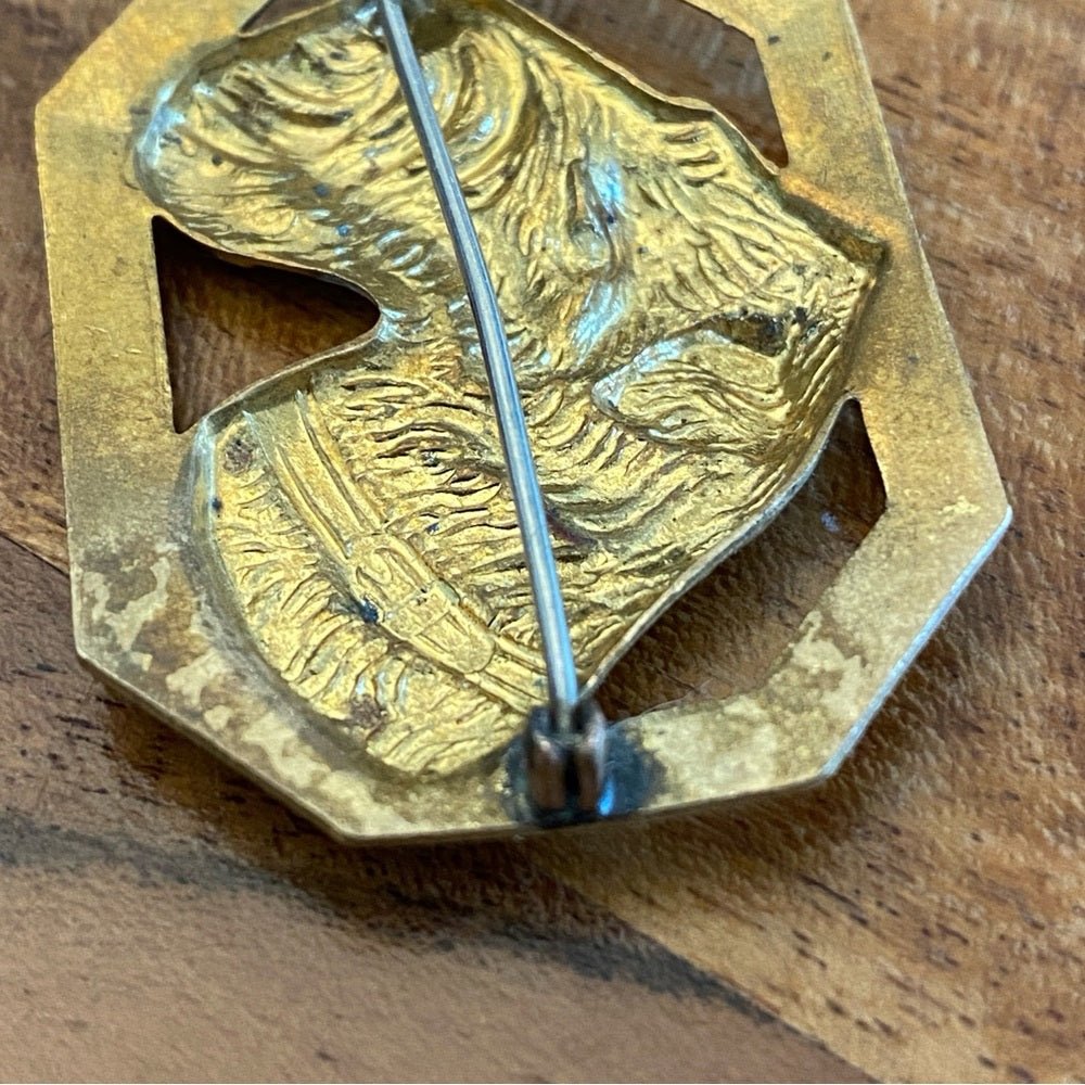 BroochesVintage Dog Brooch Antique Scottish Terrier made of Brass