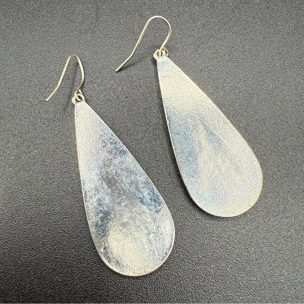 EarringsVintage Gold Cloisonné Art Deco Resin Teardrop Dangle Earrings