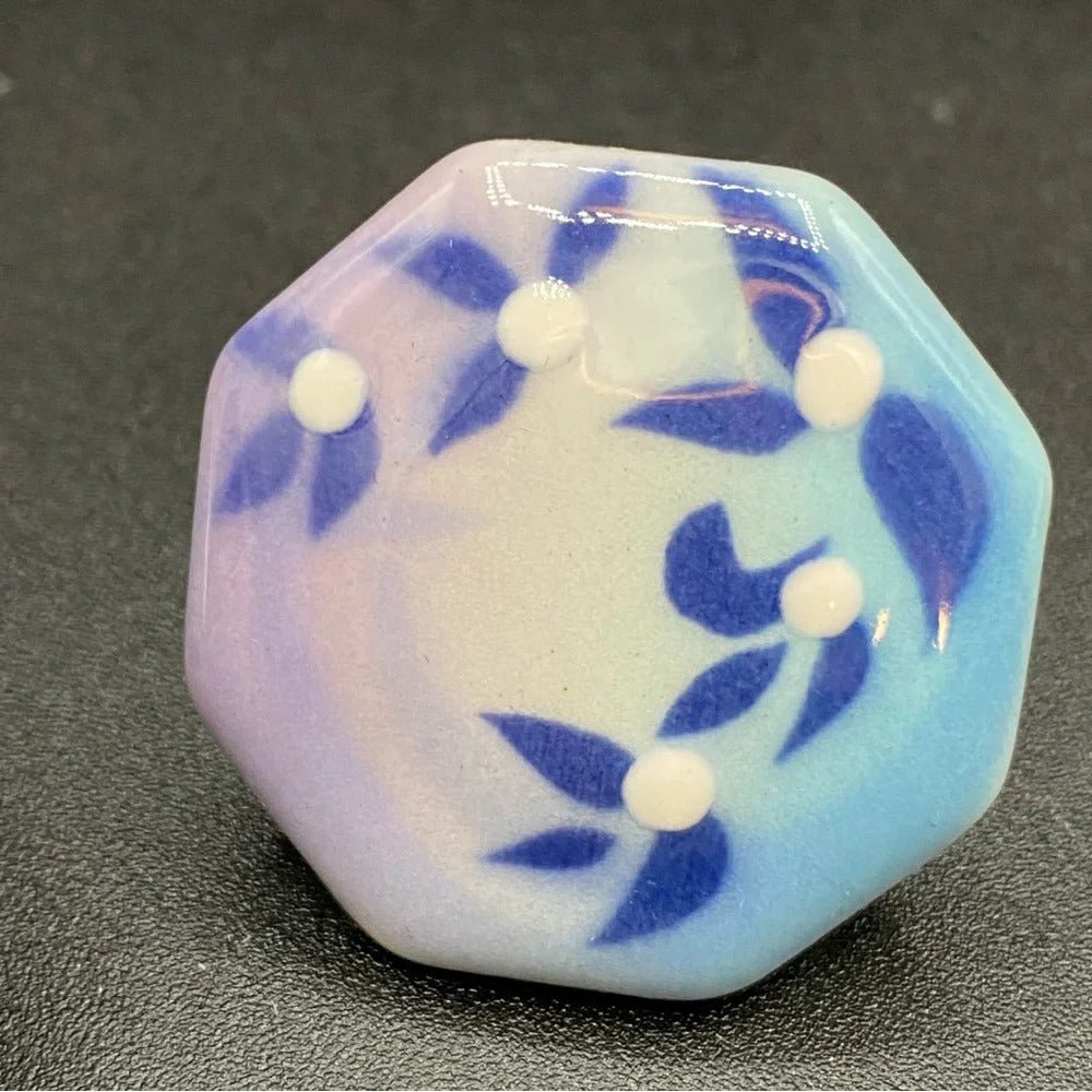 EarringsVintage Japanese Hand-Painted Porcelain Clip-On Earrings