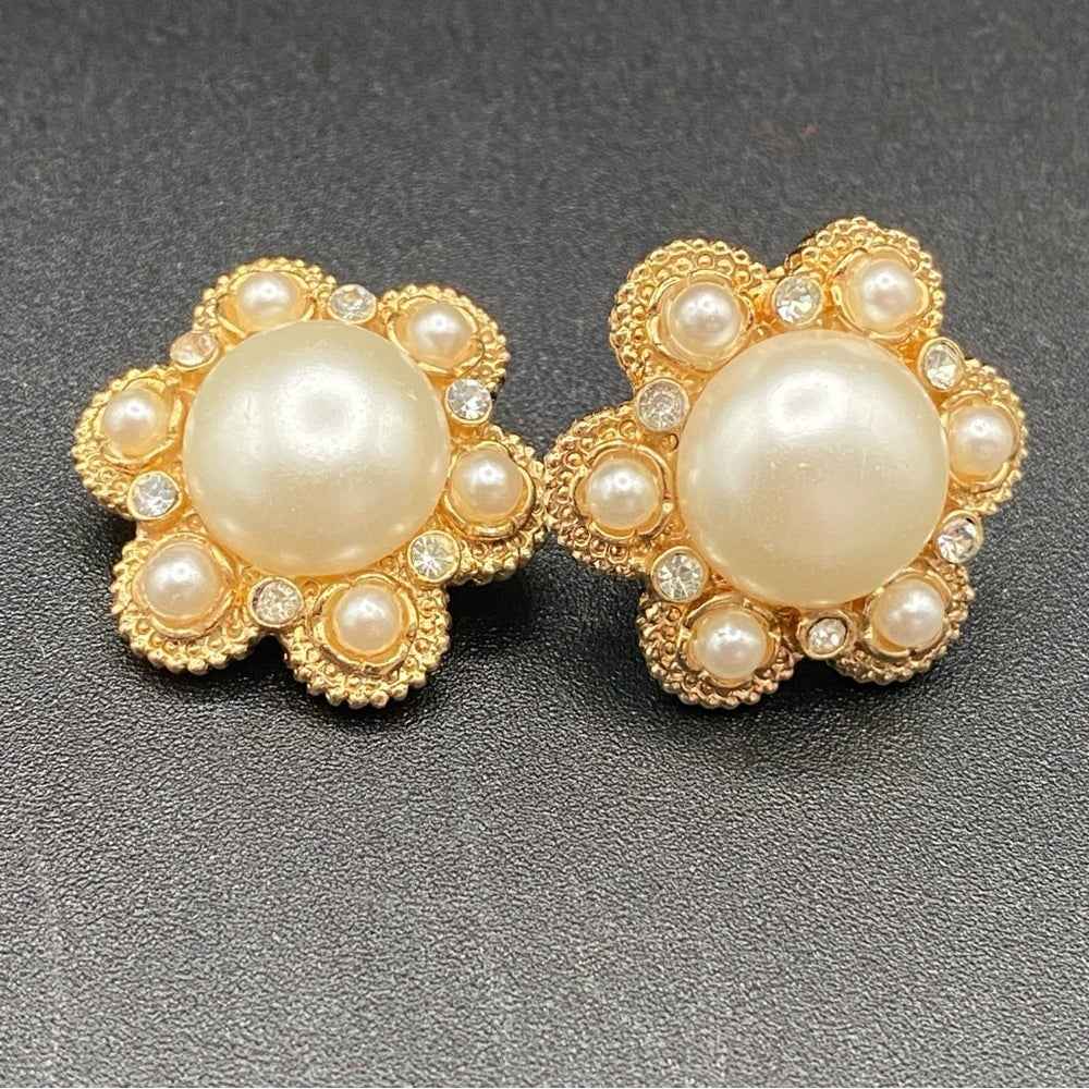 EarringsVintage Sarah Coventry 1973 "Moonlight" Faux Pearl Clip-On Earrings