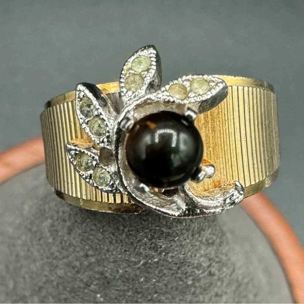 RingsVintage Tiger Eye Cocktail Ring Marked 14K GE ESPO