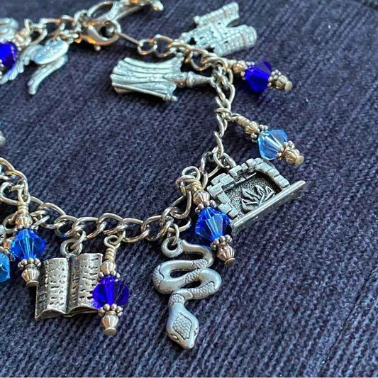 BraceletWizard & Witch Fantasy-Themed Blue & Silver Charm Bracelet