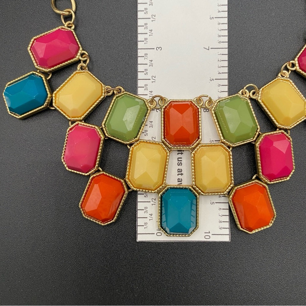 Beautiful Colorful Chunky Bib Necklace